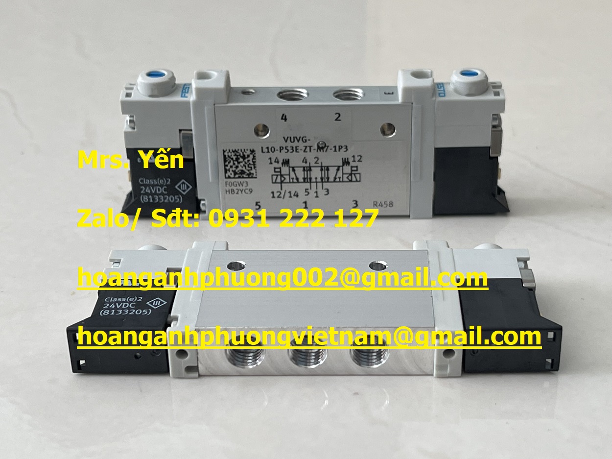 VUVG-L10-P53E-ZT-M7-1P3 van điện từ Festo mới giá tốt tại Dĩ An