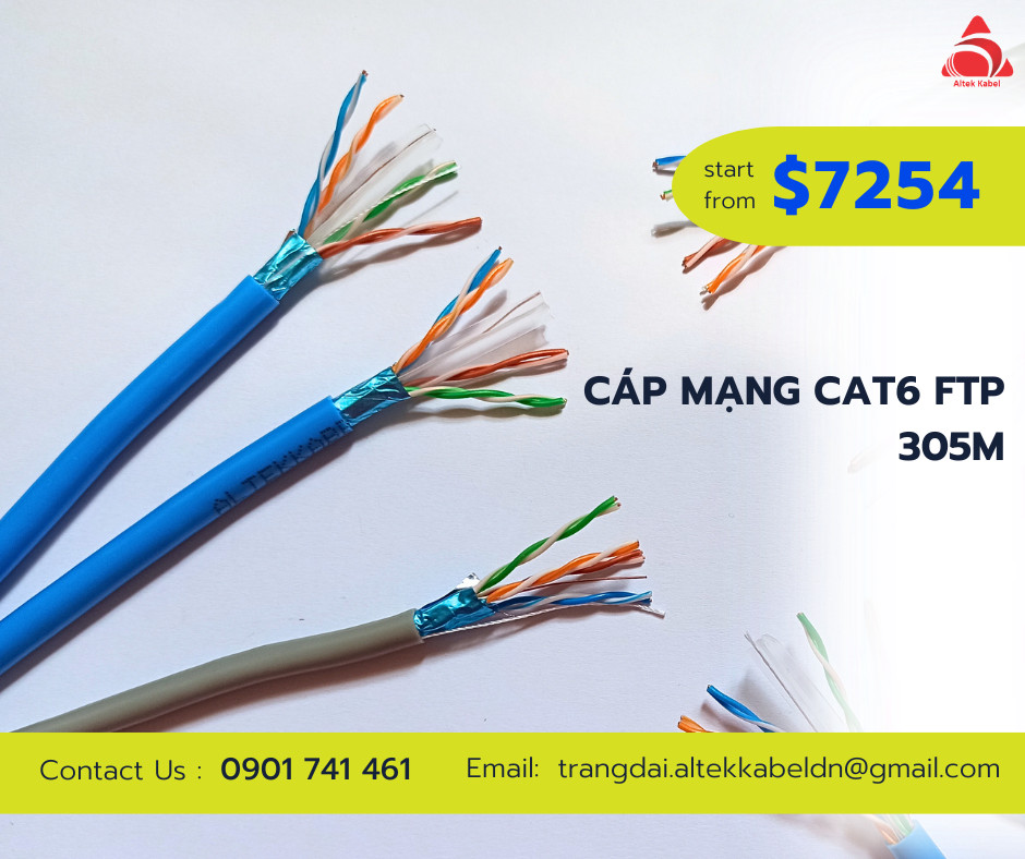 Dây Mạng Cat6, Dây Cáp FTP Đồng 100% tại Đà Nẵng, Hà Nội, HCM
