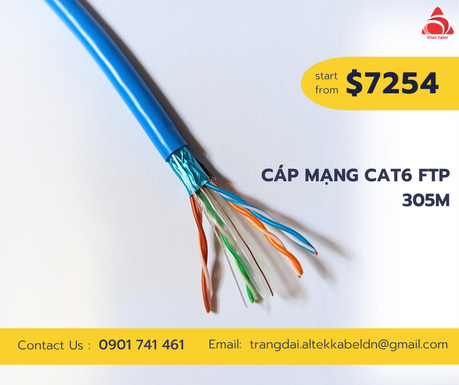 Dây Mạng Cat6, Dây Cáp FTP Đồng 100% tại Đà Nẵng, Hà Nội, HCM
