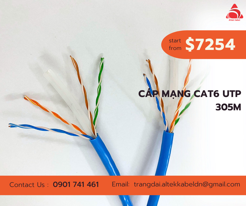 Dây Mạng Cat6, Dây Cáp FTP Đồng 100% tại Đà Nẵng, Hà Nội, HCM