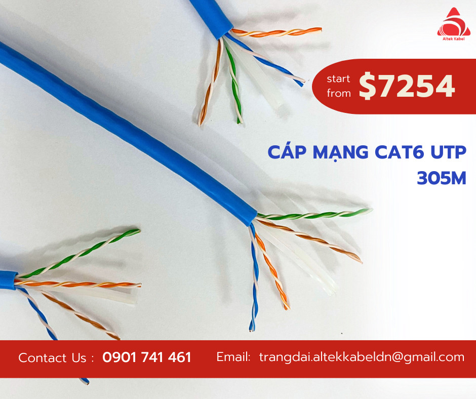 Dây Mạng Cat6, Dây Cáp FTP Đồng 100% tại Đà Nẵng, Hà Nội, HCM