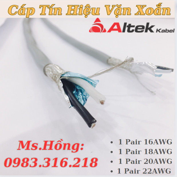 Cáp Alekkabel vặn xoắn từng đôi có chống nhiễu