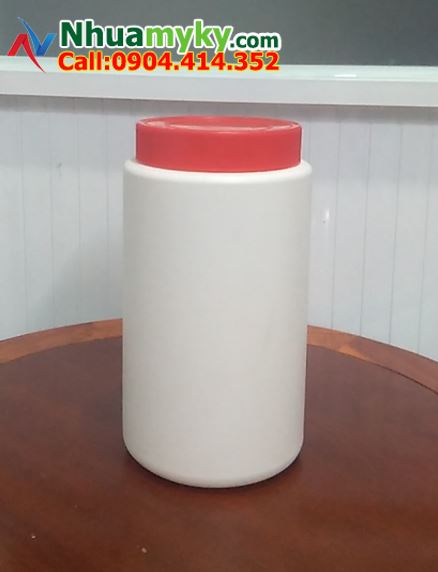 Hủ nhựa 2kg tròn có quai, hủ nhựa 1kg tròn nắp vặn, hủ nhựa 500g tròn