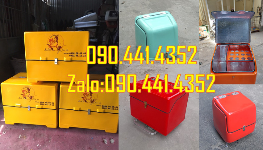 SX thùng chở hàng sau xe máy, thùng giao hàng nhanh chống tia UV