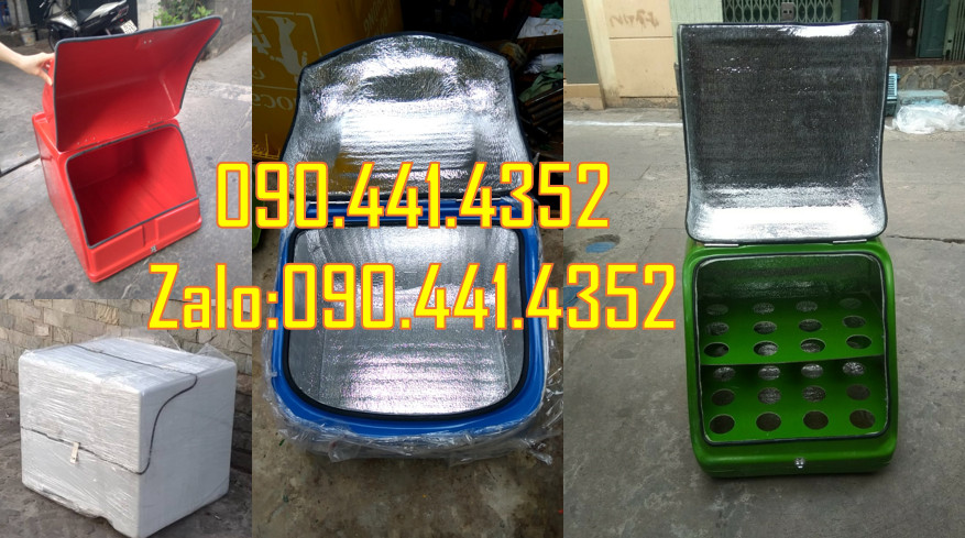 SX thùng chở hàng sau xe máy, thùng giao hàng nhanh chống tia UV