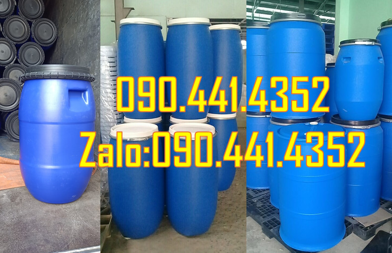 Thùng phuy nhựa nắp kín, thùng phuy nhựa 30 lít, thùng phuy 50 lít rẻ