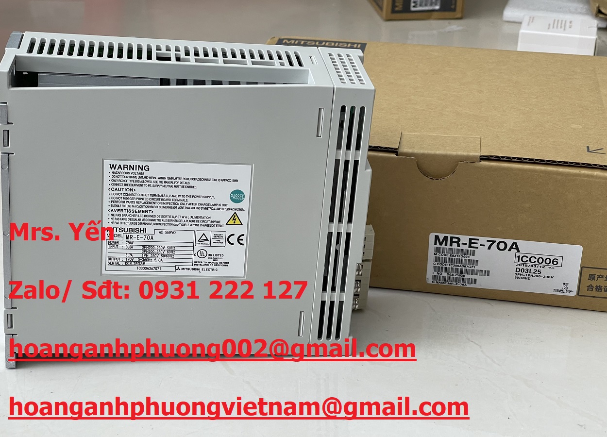 Servo MR-E-70A Mitsubishi Nhập khẩu mới 100% bảo hành 12 tháng