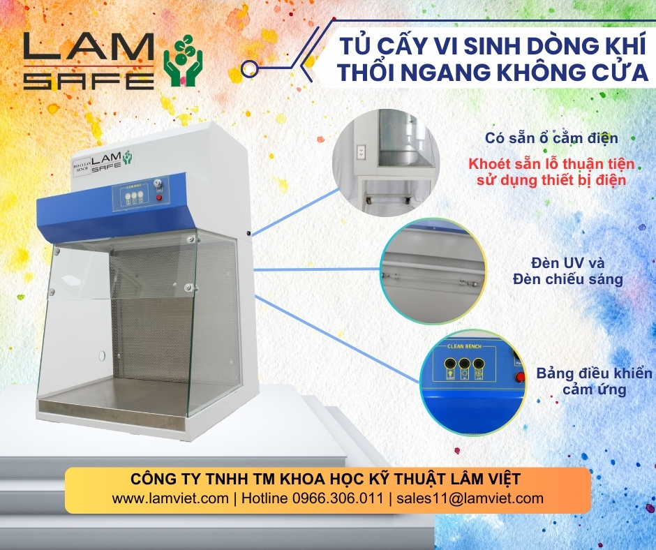 Tủ cấy vi sinh thổi ngang không cửa