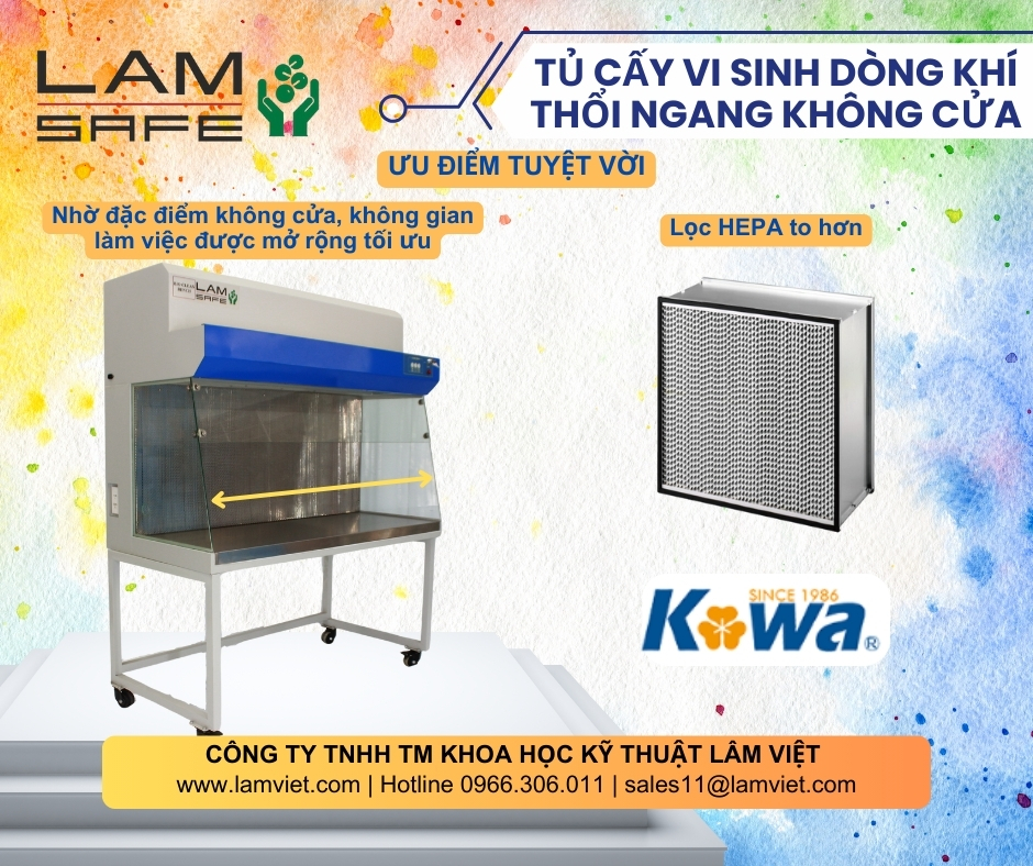 Tủ cấy vi sinh thổi ngang không cửa