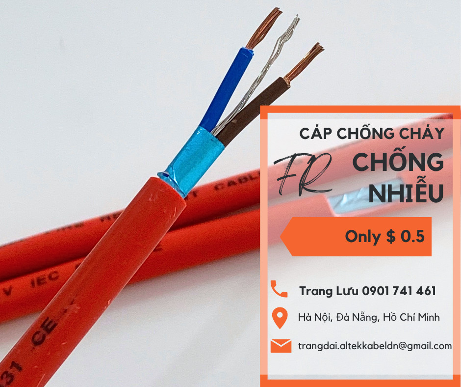 Dây cáp tín hiệu chống cháy, chống nhiễu 2 lõi Altek Kabel Đà Nẵng