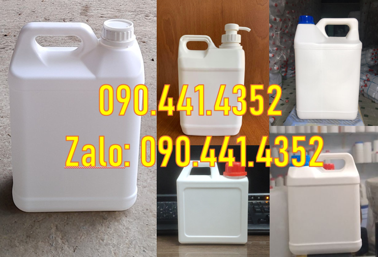 SX can nhựa HDPE 5 lít, can nhựa 2 lít tròn, can nhựa 1 lít vuông dày