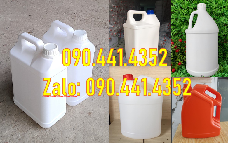 SX can nhựa HDPE 5 lít, can nhựa 2 lít tròn, can nhựa 1 lít vuông dày