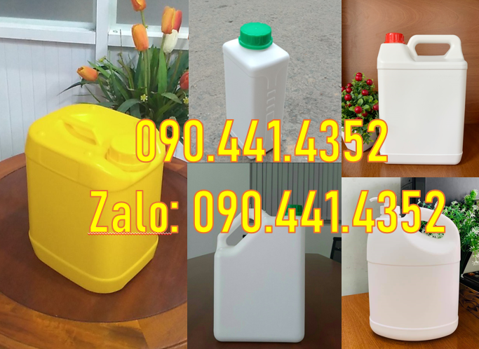 SX can nhựa HDPE 5 lít, can nhựa 2 lít tròn, can nhựa 1 lít vuông dày