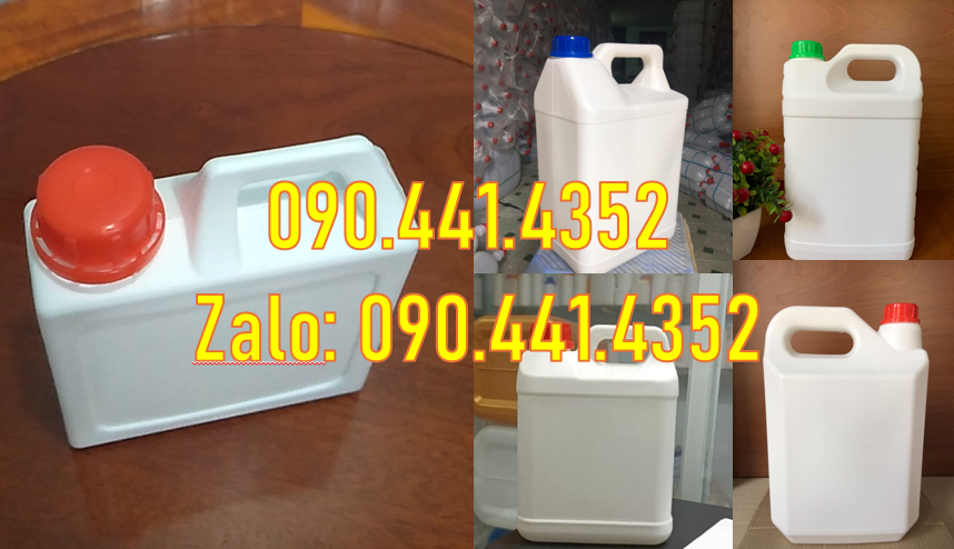 SX can nhựa HDPE 5 lít, can nhựa 2 lít tròn, can nhựa 1 lít vuông dày