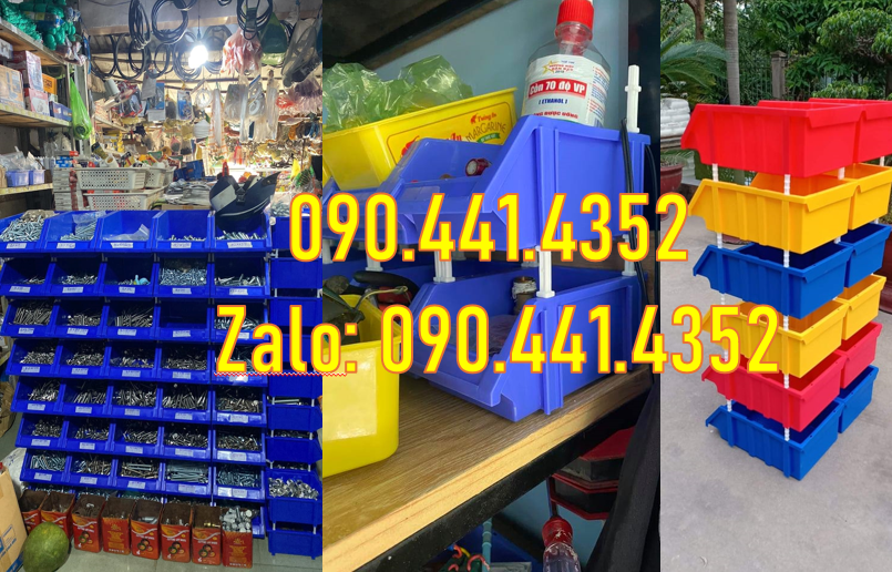 Bán khay nhựa đựng dụng cụ ráp tầng, kệ đựng phụ tùng màu xanh dương
