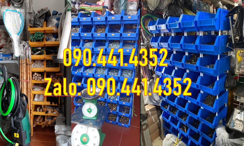 Bán khay nhựa đựng dụng cụ ráp tầng, kệ đựng phụ tùng màu xanh dương