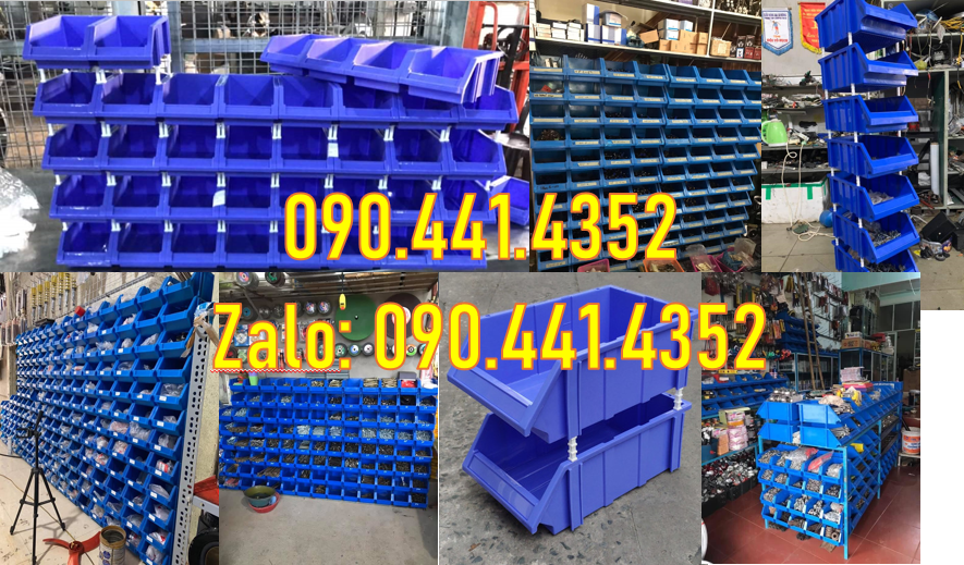 Bán khay nhựa đựng dụng cụ ráp tầng, kệ đựng phụ tùng màu xanh dương
