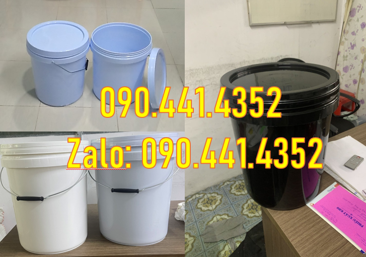 Vỏ thùng sơn 5 lít PP, xô nhựa PP 6 lít, thùng nhựa 10 lít đựng dầu