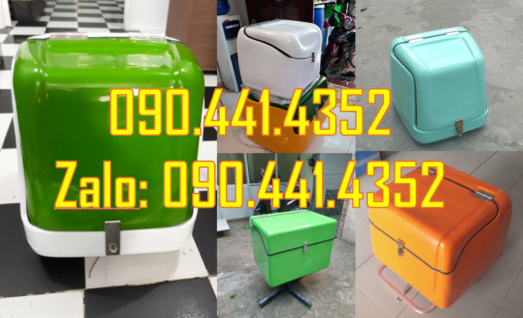 Thùng giao hàng nhựa, xưởng sx thùng chở hàng sau xe máy theo yêu cầu