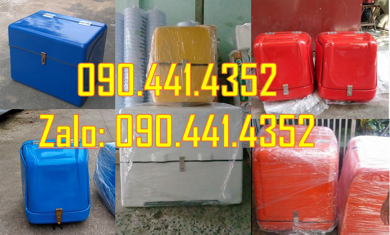 Thùng giao hàng nhựa, xưởng sx thùng chở hàng sau xe máy theo yêu cầu