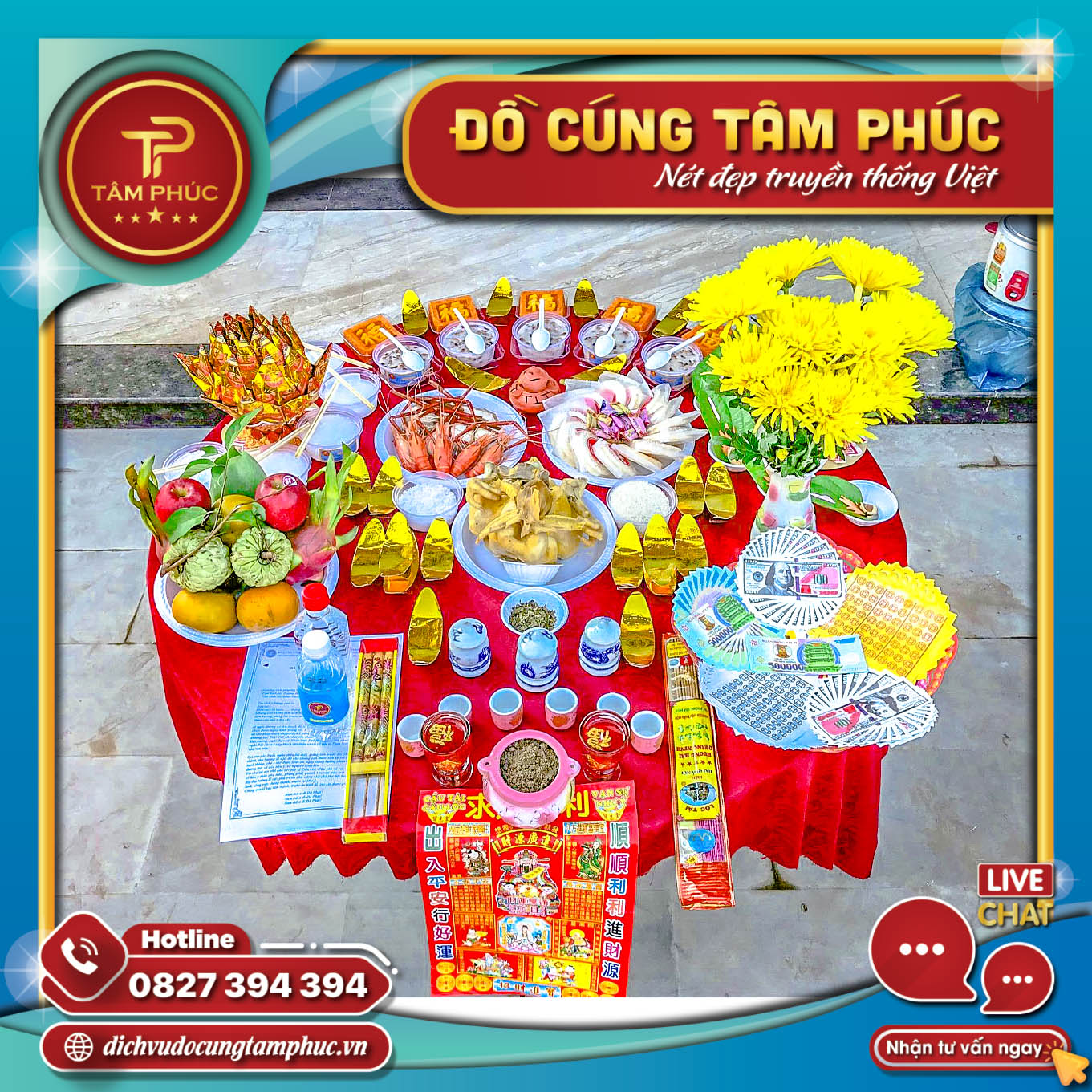 Mâm cúng trọn gói và đầy đủ  Tại Cần Thơ