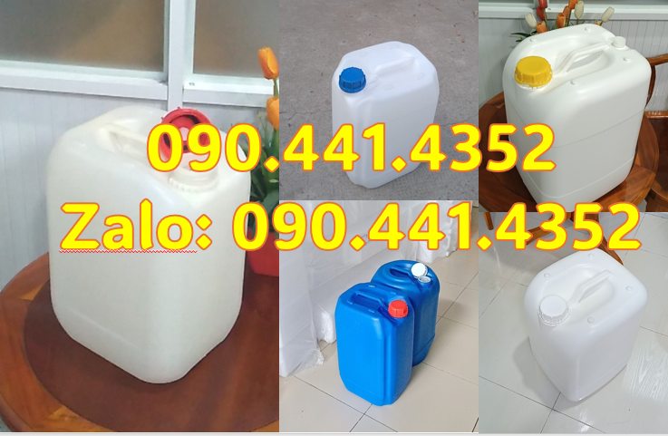 Gía can nhựa 30 lít rẻ, can nhựa 25 lít màu xanh lá, can nhựa 20 lít