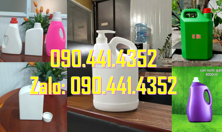 Can nhựa 1 lít đựng nước lau sàn, giá can nhựa 2L đựng nước rửa chén