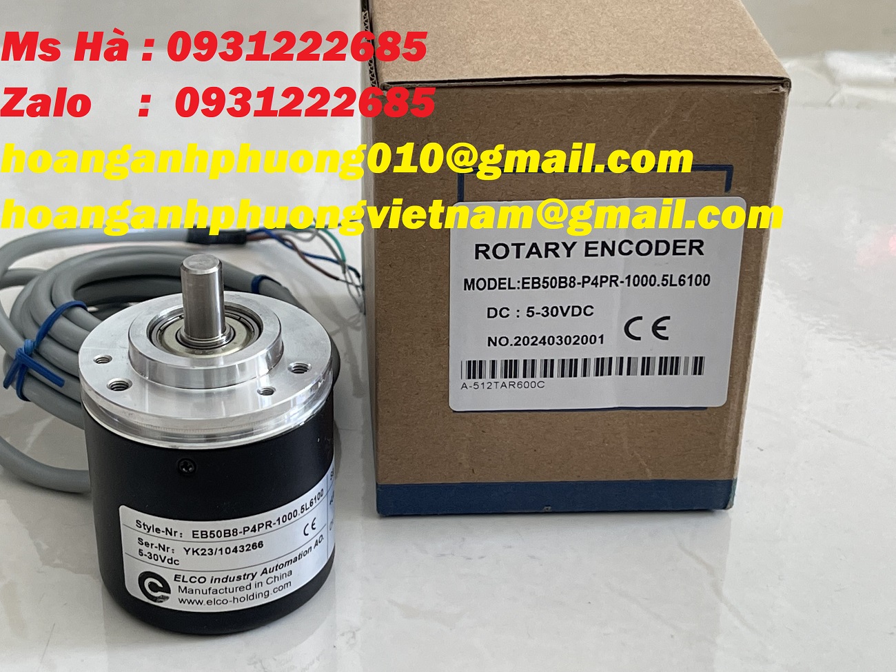 Encoder nhập khẩu chính hãng ELCO EB50B8-P4PR-1000.5L6100