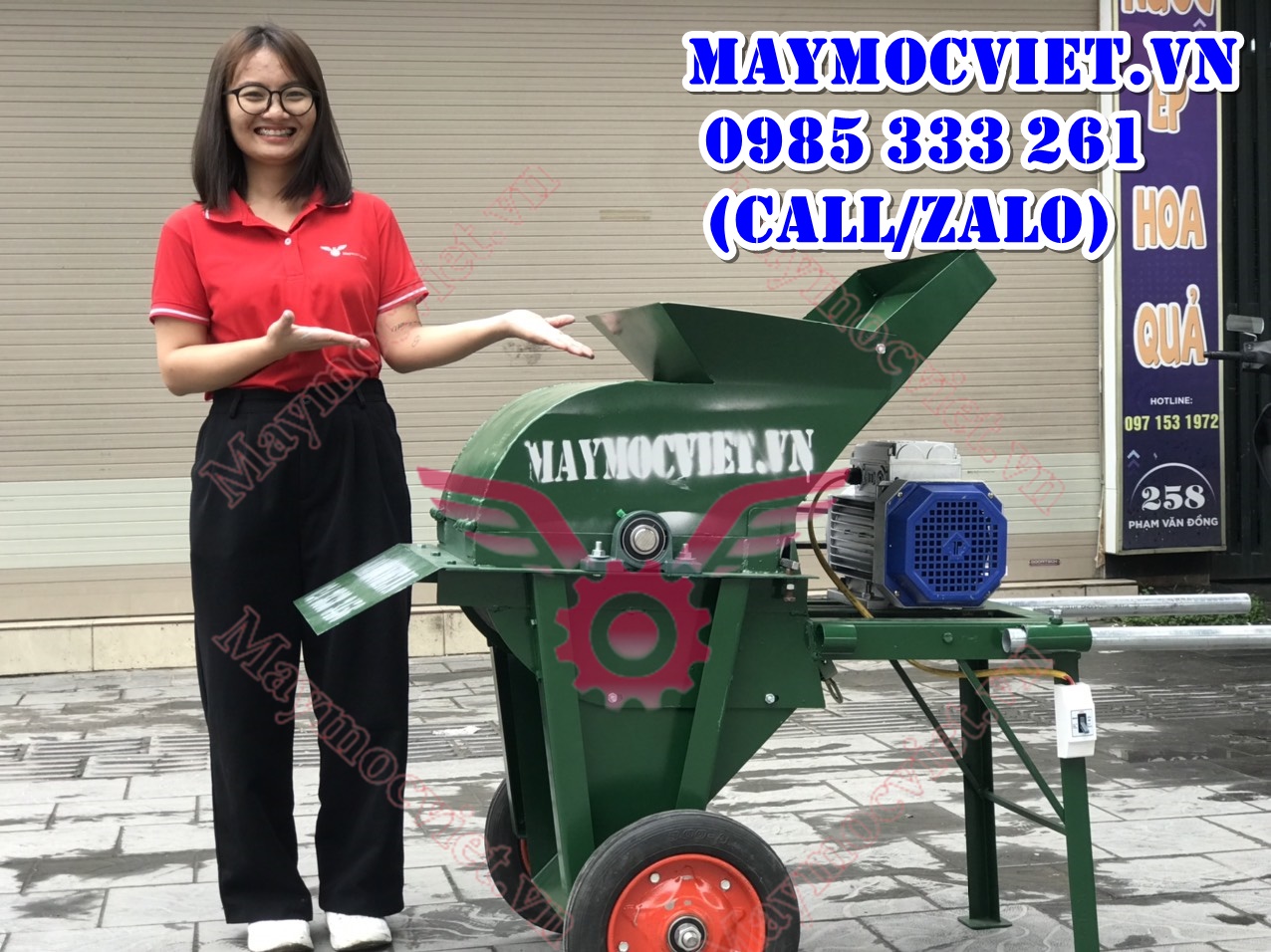 Máy nghiền đất đóng bầu ươm cây giống tại Gia Lâm