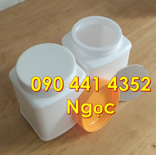 Gía hủ nhựa 2 ký, hủ nhựa đựng 1.5 ký, hủ nhựa 1kg vuông dày đựng bột
