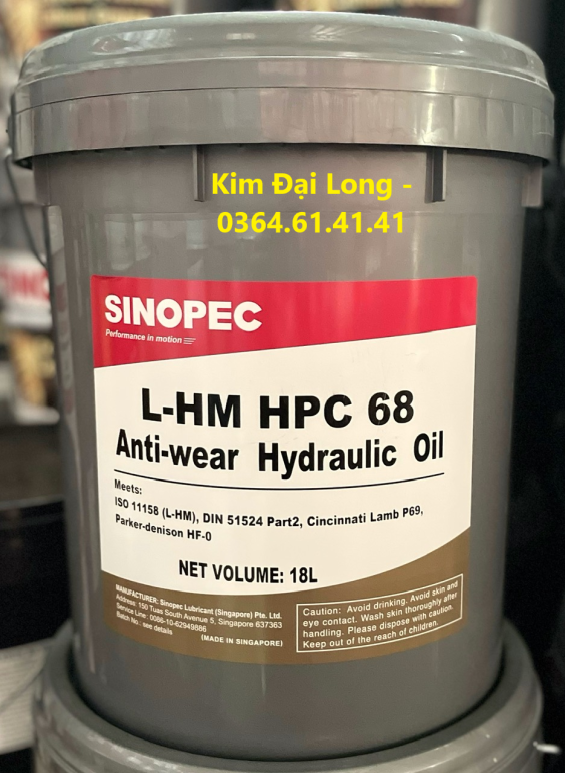 Dầu Thủy Lực Sinopec L-HM HPC 46/68 - 200L
