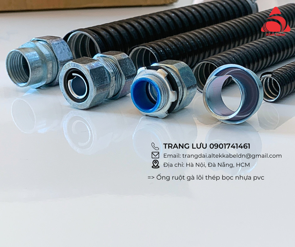 Ống ruột gà lõi thép bọc nhựa pvc phi 32 - 1 inch