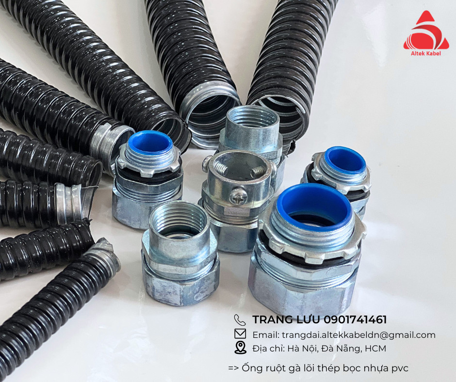 Ống ruột gà lõi thép bọc nhựa pvc phi 32 - 1 inch