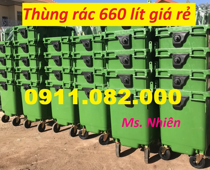 Thùng rác 120 lít 240 lít 660 lít giá rẻ- lh 0911082000