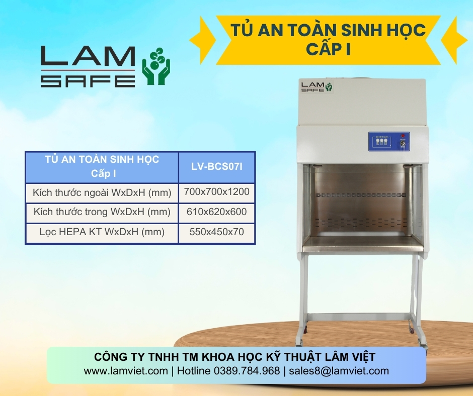 Tủ an toàn sinh học cấp 1