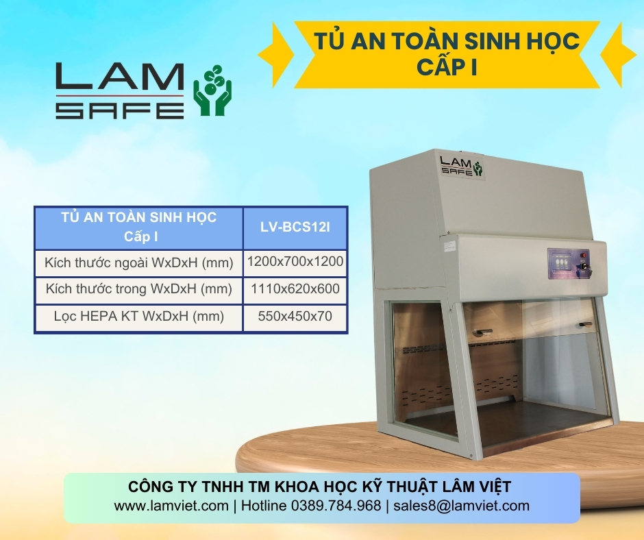 Tủ an toàn sinh học cấp 1