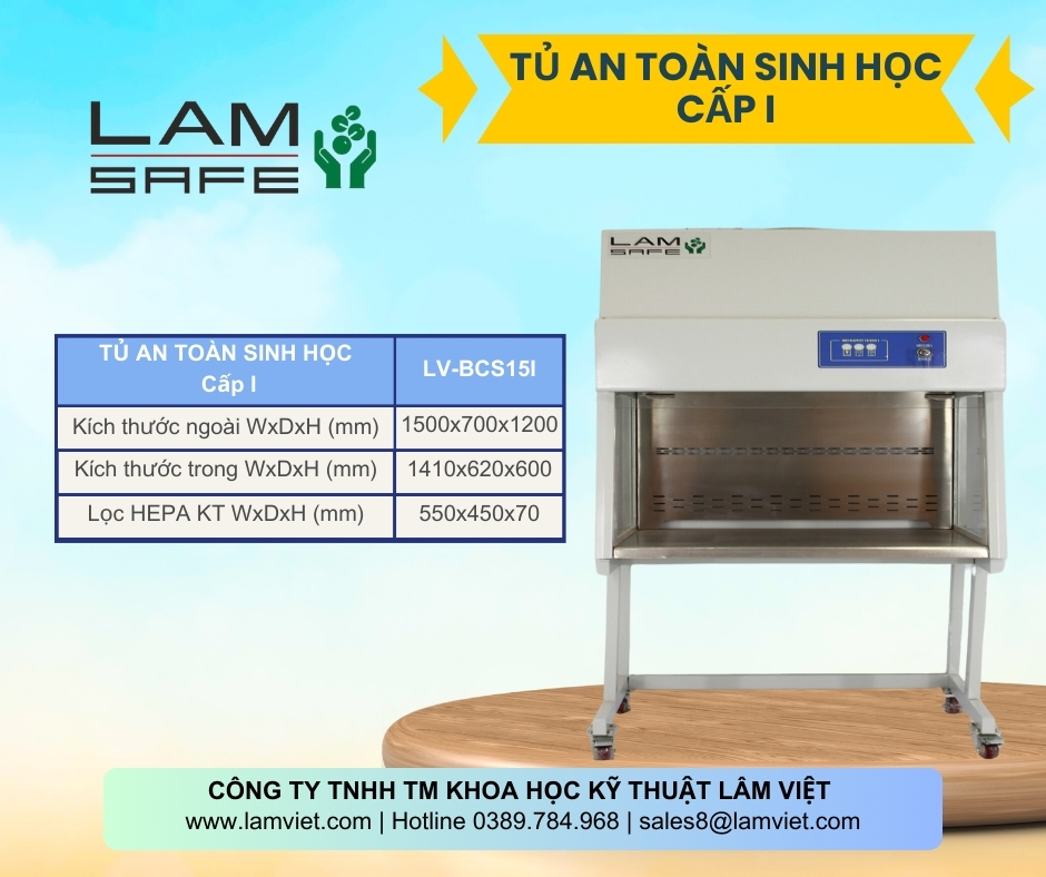 Tủ an toàn sinh học cấp 1