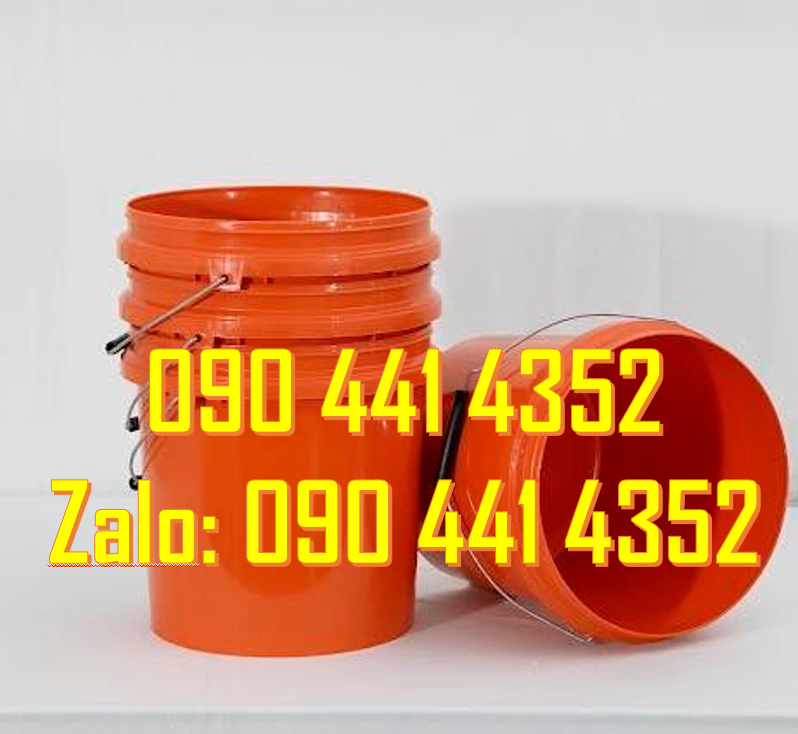 Thùng sơn nhựa 18L vuông, vỏ thùng sơn 18 lít tròn, xô nhớt 18L rót