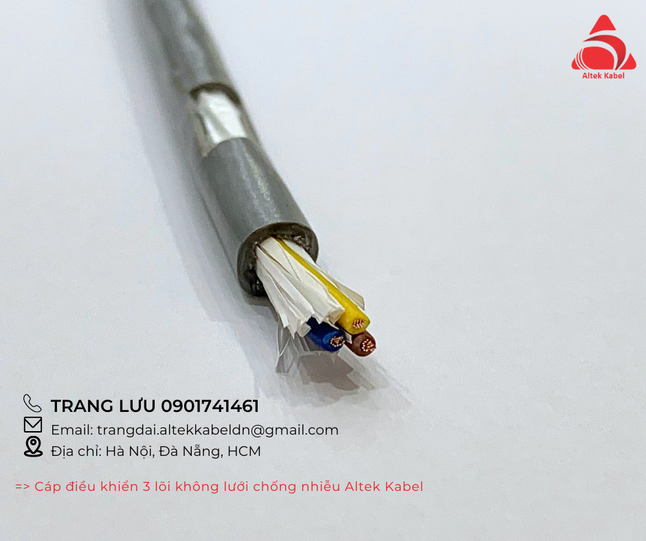 Cáp điều khiển Altek Kabel 3x1.5mm2 không lưới chống nhiễu