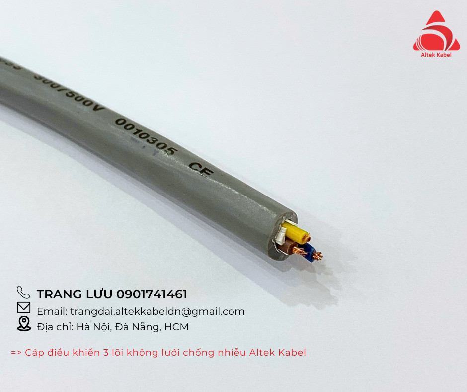 Cáp điều khiển Altek Kabel 3x1.5mm2 không lưới chống nhiễu