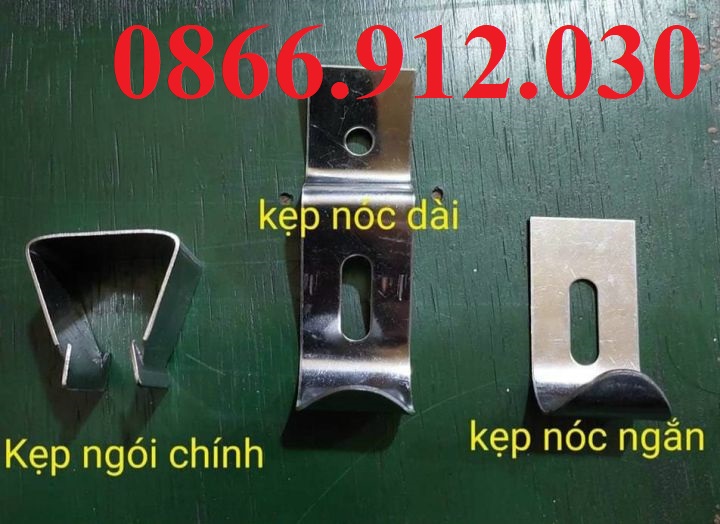 Phụ kiện ngói sóng, kẹp ngói inox 201 và 304