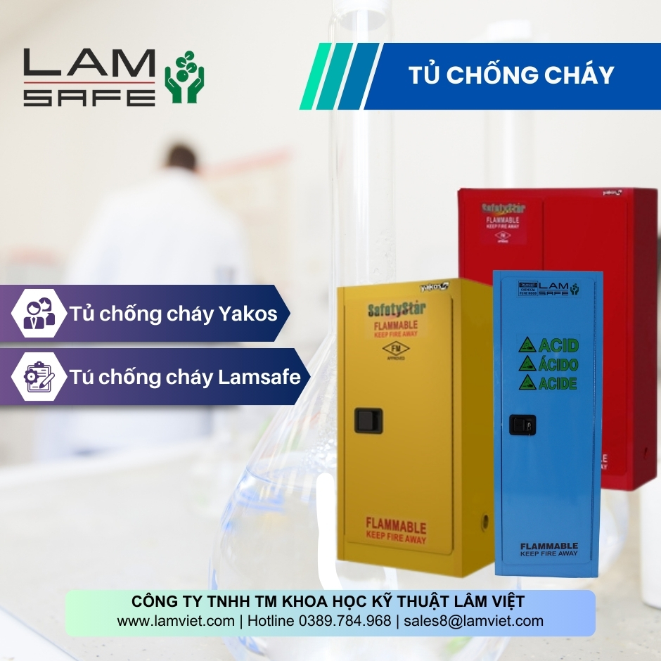 Tủ đựng dung môi dễ cháy thương hiệu Yakos65 loại 1 cửa