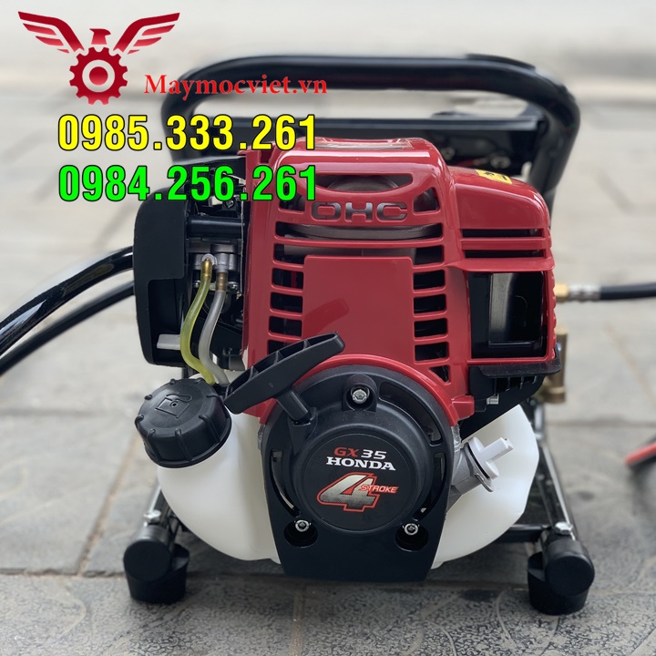 Máy phun thuốc xách tay ruộng lúa dây phun kéo dài 100m