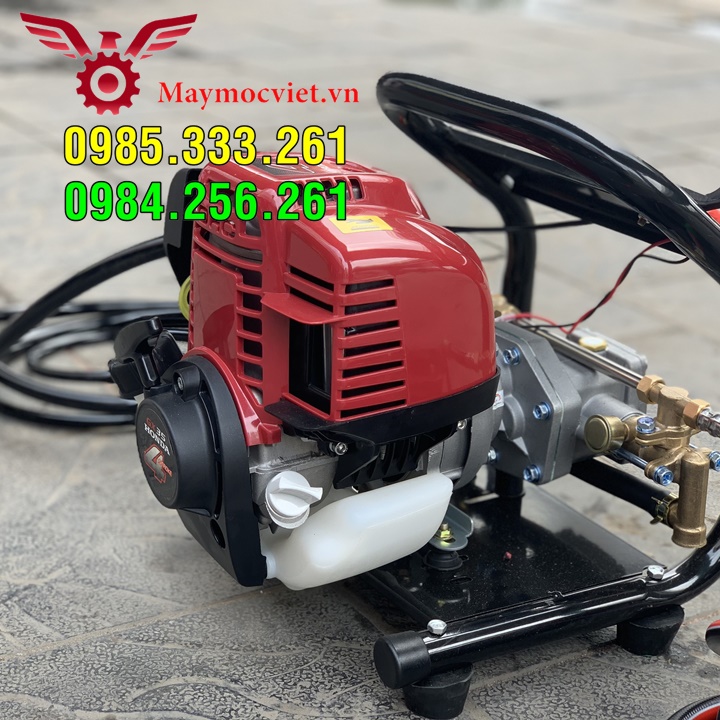 Máy phun thuốc xách tay ruộng lúa dây phun kéo dài 100m