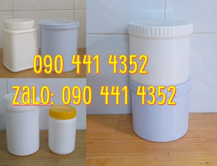 Hộp nhựa 2 ký quai, giá hủ nhựa 1kg tròn, hủ nhựa 500g đựng mực,