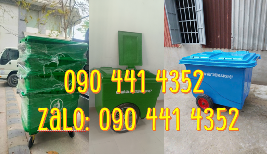 Sx xe thu gom rác 660 lít cao cấp, thùng rác 1000 lít nhựa HDPE,