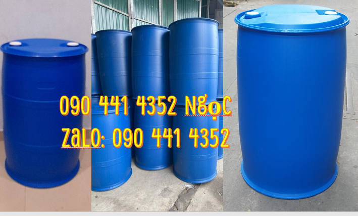 Thùng phuy nhựa 220 lít đựng hoá chất thí nghiệm, thùng phuy nhựa 150L