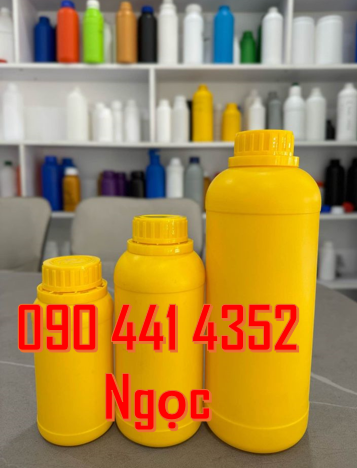 SX chai nhựa 250ml, chai tròn 0.5 lít, chai vuông 1 lít đựng hoá chất