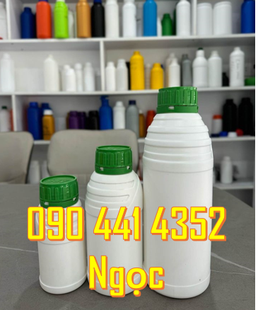 SX chai nhựa 250ml, chai tròn 0.5 lít, chai vuông 1 lít đựng hoá chất