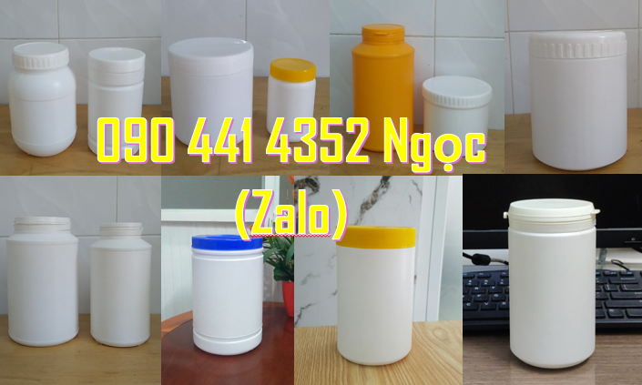Hộp nhựa 2 ký quai, giá hủ nhựa 1kg tròn, hủ nhựa 500g đựng mực,